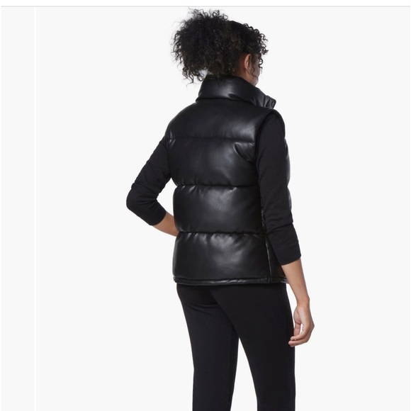 NWT! Marc New York Performance by Andrew Marc PUFFER VEST Faux Leather black new - Picture 15 of 15